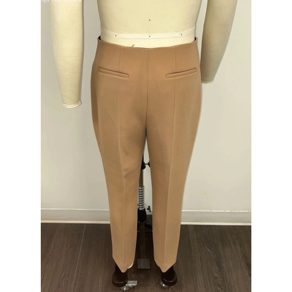 Diane von Furstenberg Camel Pleat Front Pants Size 12 - Picture 9 of 10